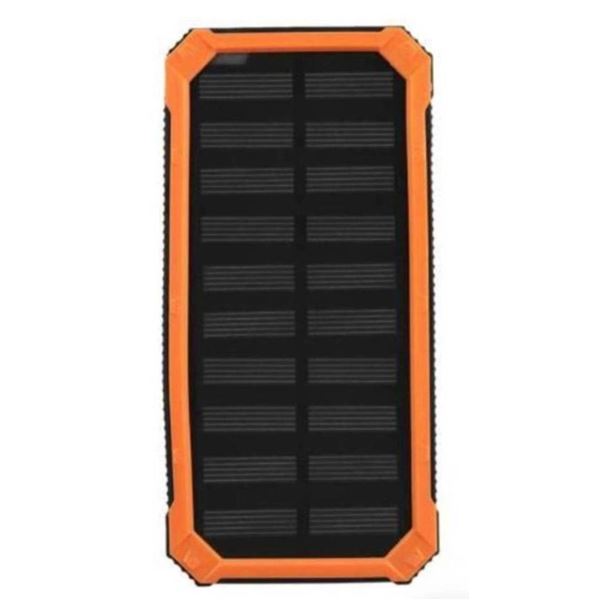 Solar Power Bank with 61200mAh Capacity Orange