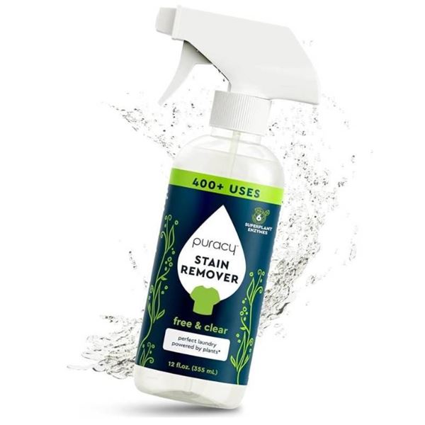 Lot of 2 Puracy Stain Remover, Natural Based Travel and Laundry Stain Cleaner Unscented (Stain Remov