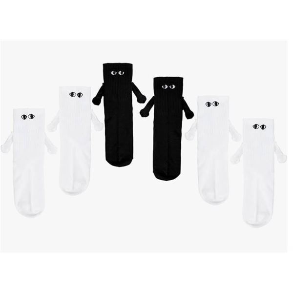 3 Pairs Hand Holding Socks, Friendship Socks Holding Hands Socks Couple Socks Funny Cute Magnetic Su