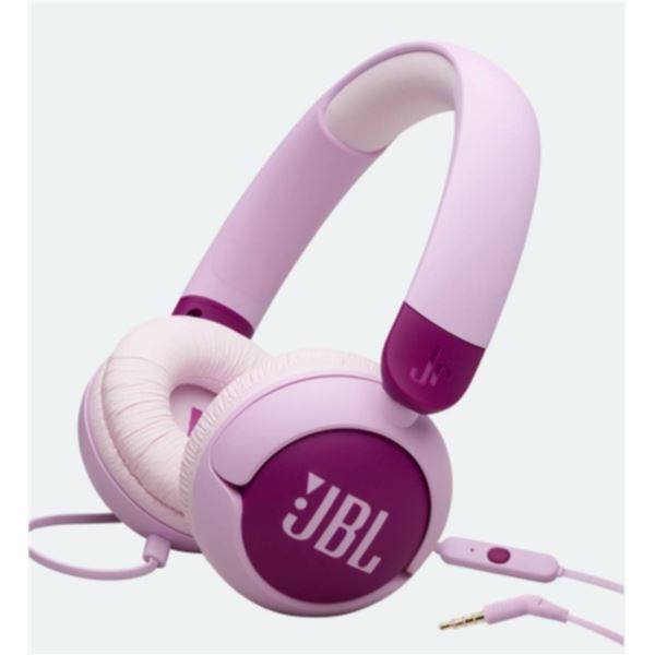JBL Junior 320 Kids’ Wired On-Ear Headphones with Mic – Pink