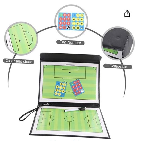 Football Board Soccer Coach’s Board Training Match Tactic Board Match Tactic 3-Fold