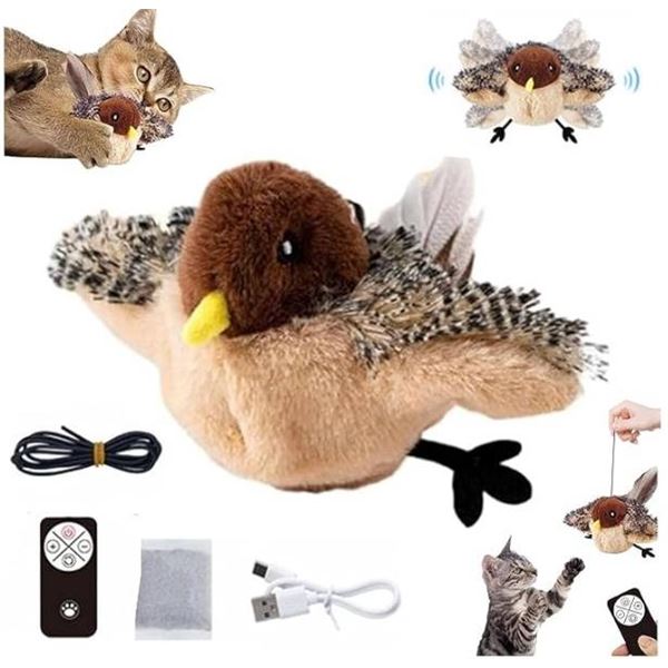 Interactive Flying Bird Cat Toy, Remote Control Flappy Bird Cat Toy