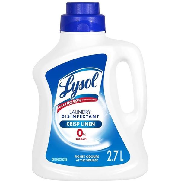 Lysol Laundry Disinfectant, Crisp Linen, 2.7 L Capacity