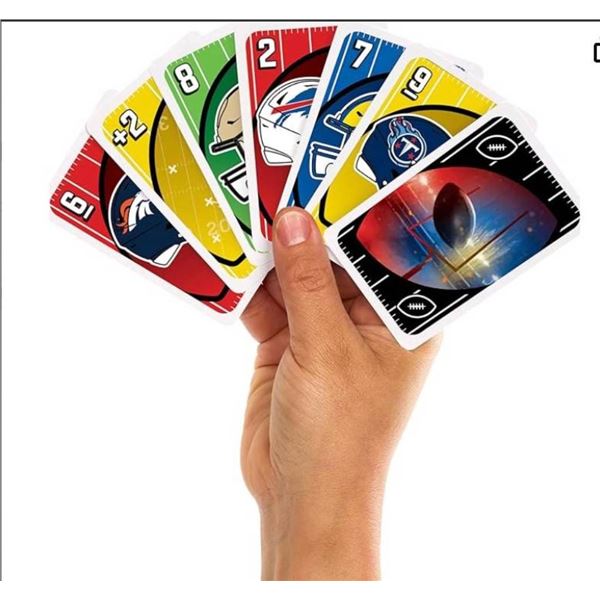 Mattel Games UNO NFL Card Game in Storage Tin Box