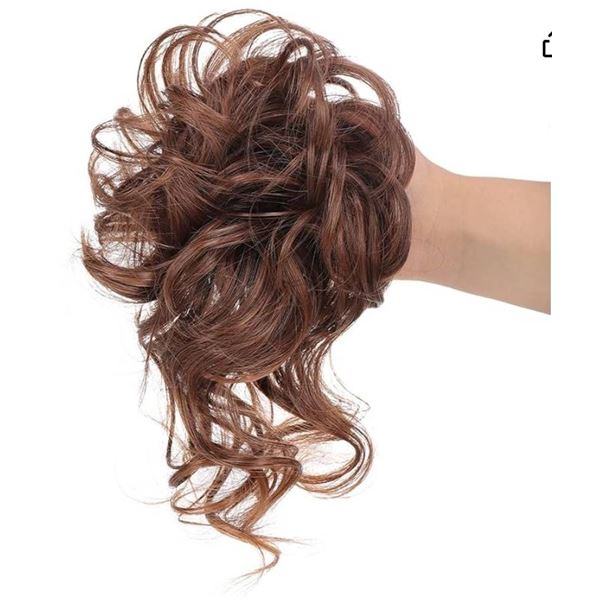 Messy Bun Hair Piece, Updo Super Long Tousled Extensions Bun Curly Wavy Ponytail Hairpieces Hair Scr