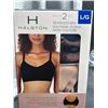 Image 2 : Halston Seamless Bra 2-Pack, Size L/G, Wide Hook & Eye Closure