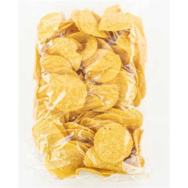 Tortilla Chips Round Yellow Salted, 6 Bags of 454 g Each