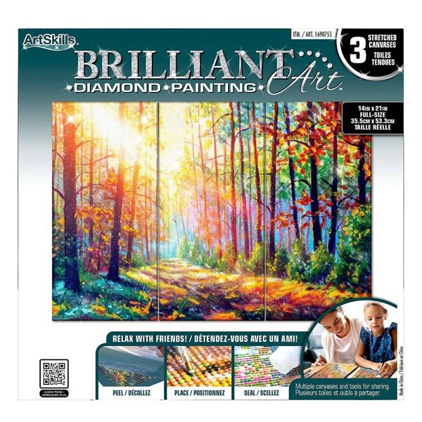 Brilliant Art Diamond Painting Set 24 in x 18 in Forest Canvas