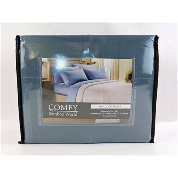 Comfy Bamboo World 4-Piece King Size Sheet Set, 8000 Cold Series