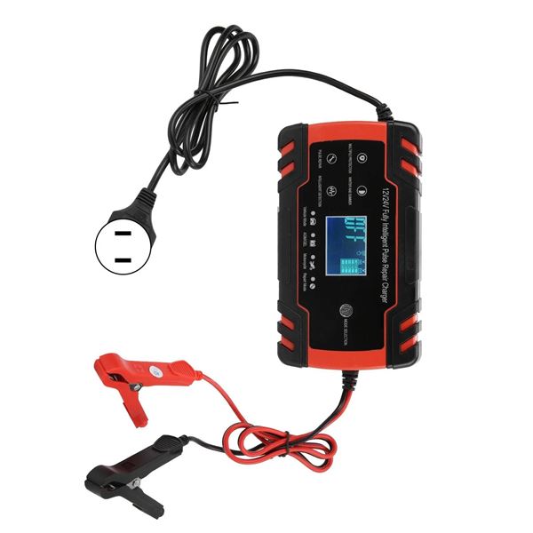12V 8A – 24V 4A Pulse Repair Battery Charger with LCD Display