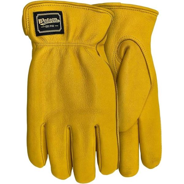 Lot of 2 Watson Gloves Gold Range Rider – Buttery Soft Deerskin Leather, Sustainable Lining