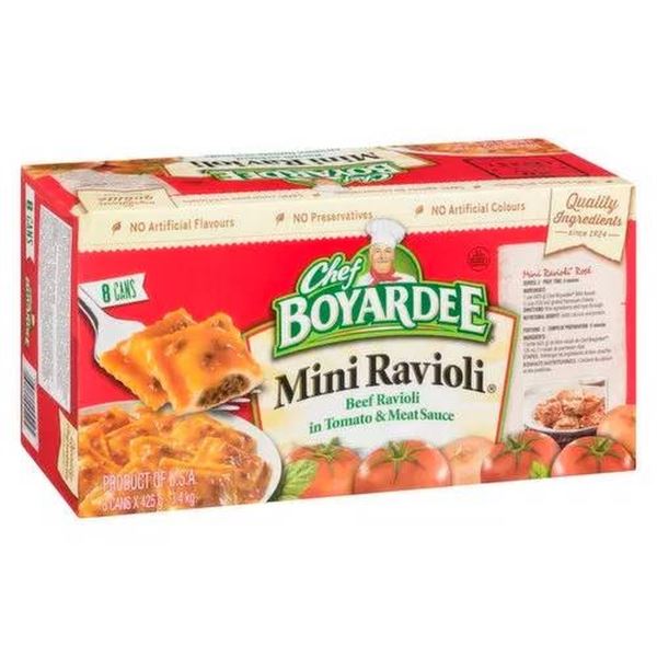 Chef Boyardee Beef Ravioli in Tomato & Meat Sauce, 8 Cans (425 g Each)