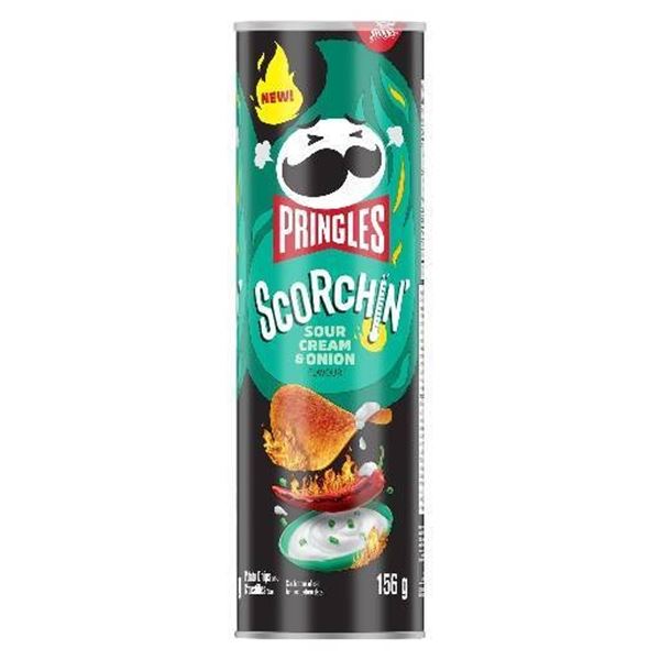 Pringles Scorchin’ Hot Sour Cream & Onion – 14 Cans (156 g Each)