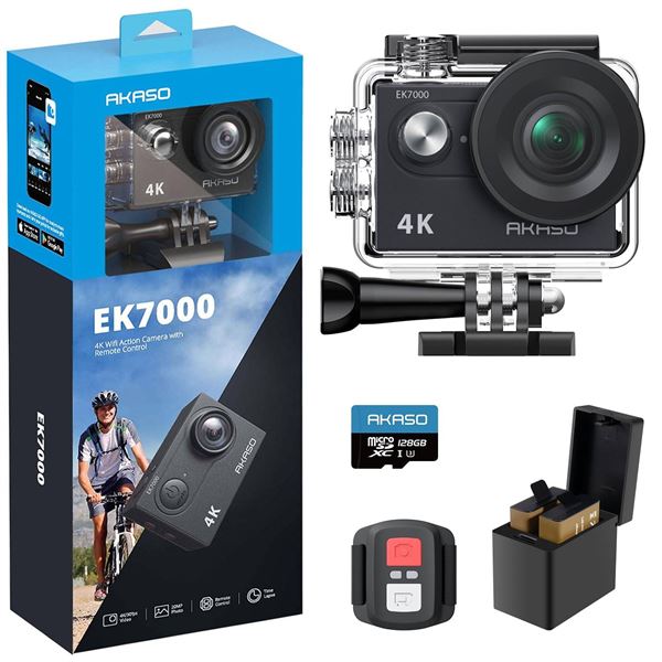 Akaso EK7000 4K Action Camera with External Microphone