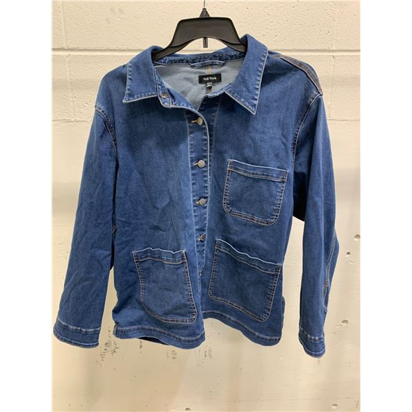 Well Worn Denim Jacket with XXL Size Label