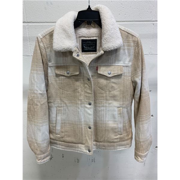 Levi Strauss & Co. Sherpa-Lined Jacket, Beige Plaid, Item 2061112
