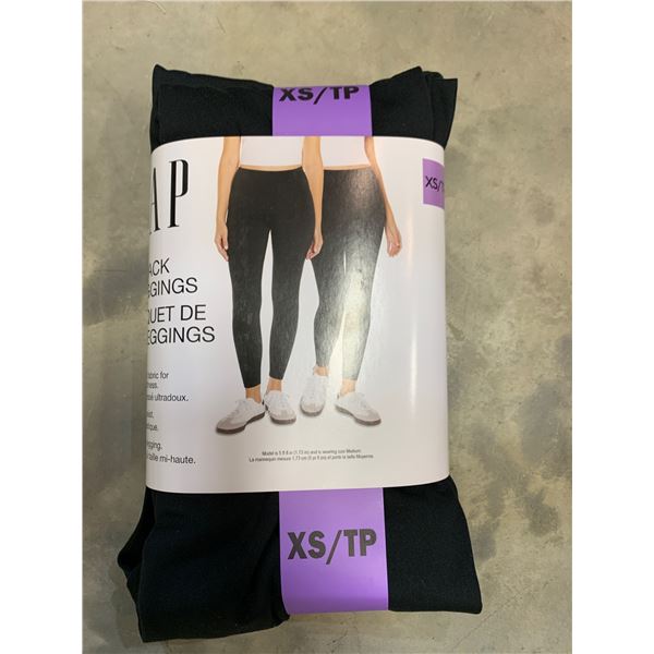 GAP 2-Pack Leggings in XS/TP, Black, Ultra Soft Knit Fabric