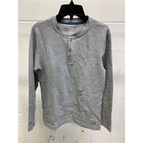 Levi’s Long Sleeve Henley Shirt in Gray, Size Large (10/12)