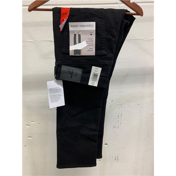 Calvin Klein Jeans Straight Fit Denim Pants, Black, Size 34×30