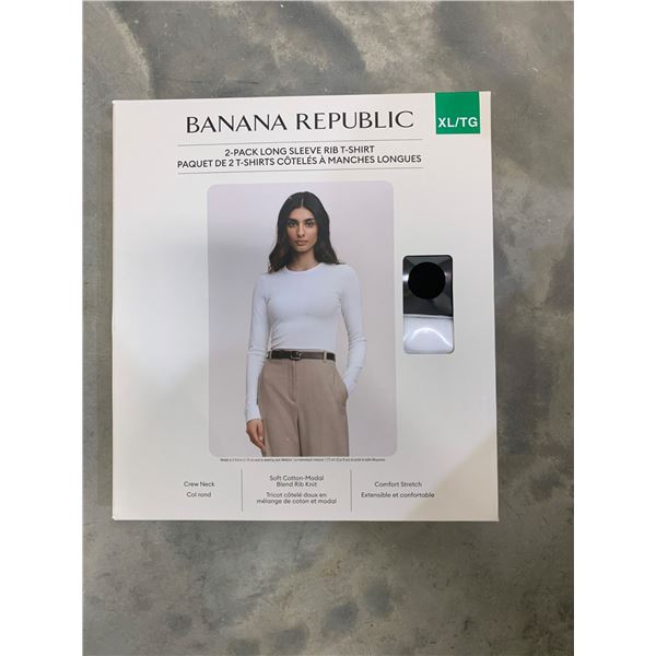 Banana Republic 2-Pack XL Long Sleeve Rib T-Shirts