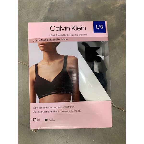 Calvin Klein L/G 2-Pack Bralette with Cotton Modal Blend