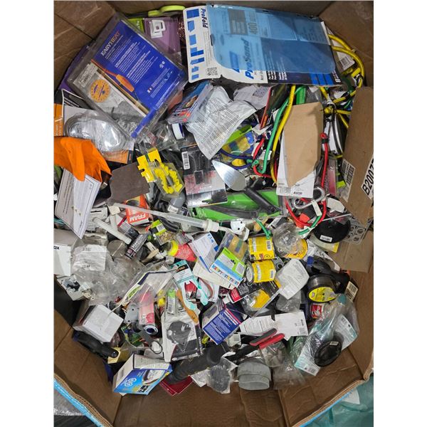 Pallet Box #1216 Lot of Assorted Hardware and Electrical Components