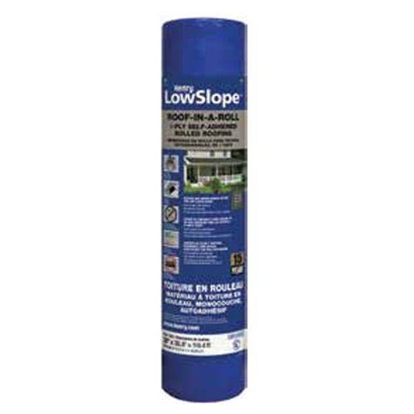 Pallet lot of 20 GREY Henry LowSlope Roof-In-A-Roll 2-Ply Self-Adhered Rolled Roofing