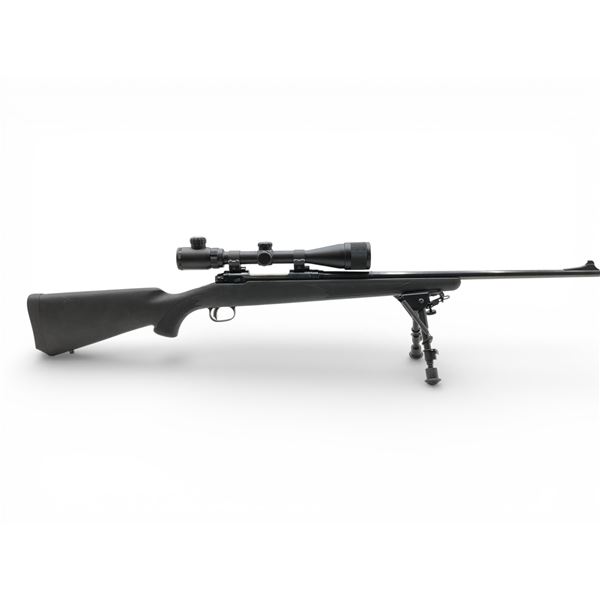 Savage Model 11 LH Bolt Action Rifle .243Win 22" Barrel Black Syn Stock With 4-16X40 Scope And Bipod