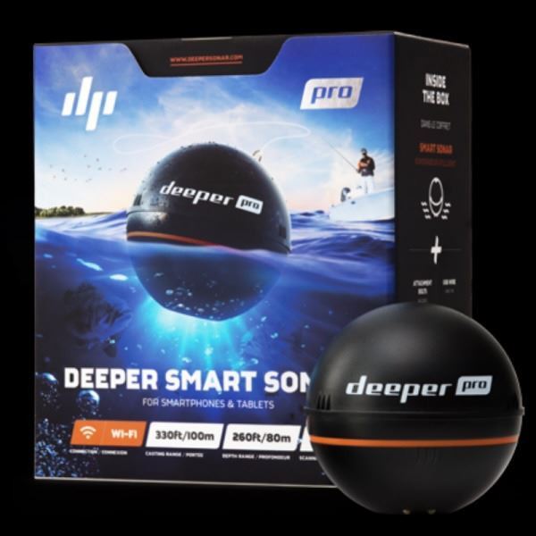 Deeper Smart Sonar Pro Wireless Smart Fish Finder for Smartphones and Tablet, New
