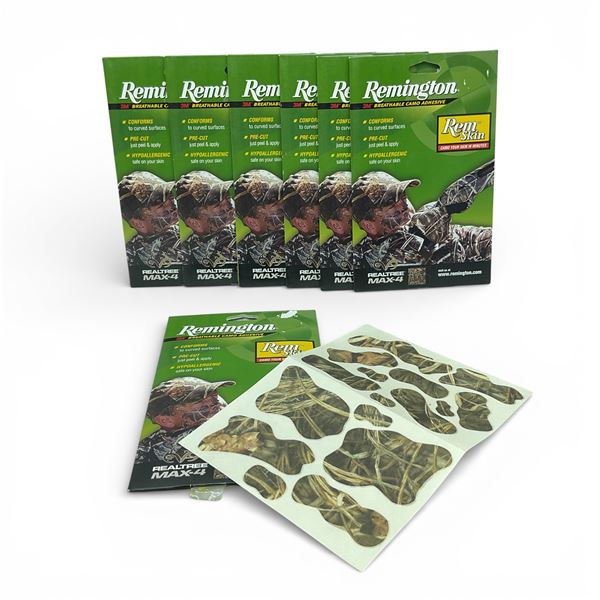 Remington Rem Skin, 3M Breathable Camo Face Stickers X 7 Qty (1 Open Pack)