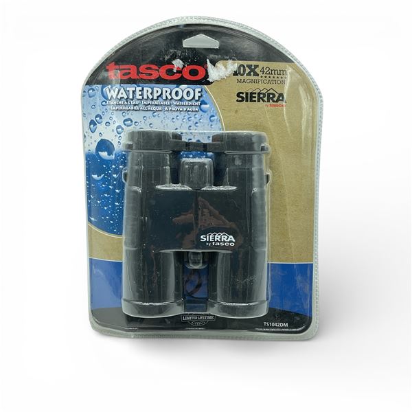 Tasco Sierra 10x42mm Waterproof Binocular, New