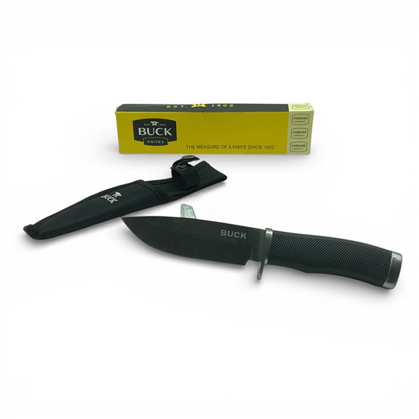 Buck Knives Fixed 4" Blade Knife with Belt Sheath, New