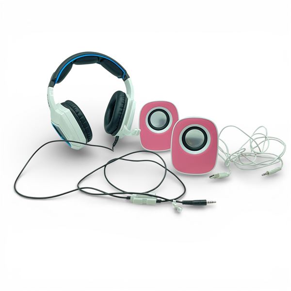 Sades SA-920 Gaming Headphones and Tesco 2.0 Stereo Speaker Set