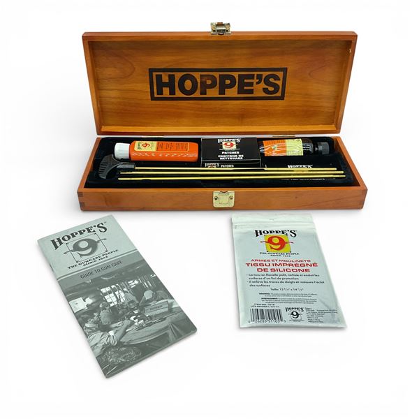 Hoppe's Gun Cleaning Kit with Wooden Box