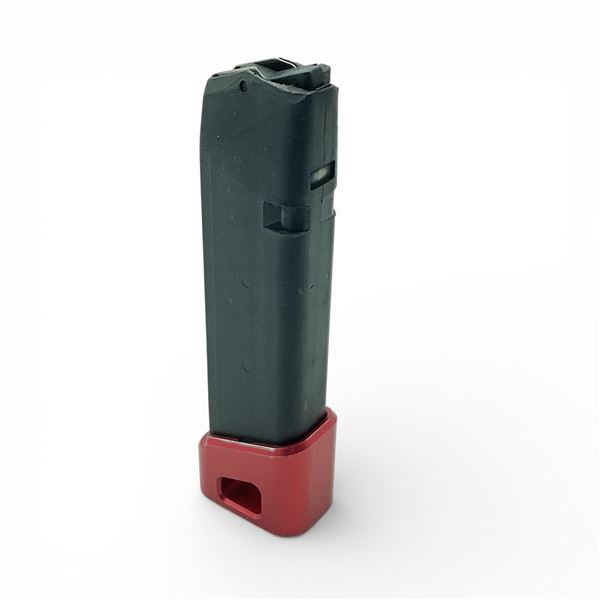 Glock 17/34 9mm Polymer Magazine with Red Unfair Advantage Base Plate