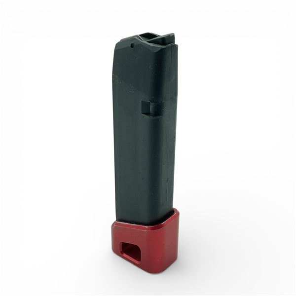 Glock 17/34 9mm Polymer Magazine with Red Unfair Advantage Base Plate
