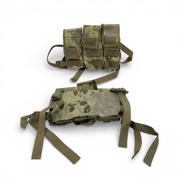Molle Rifle Magazine Pouches, Hold 3 with Malice Clips X 2 in Desert Digi Camo