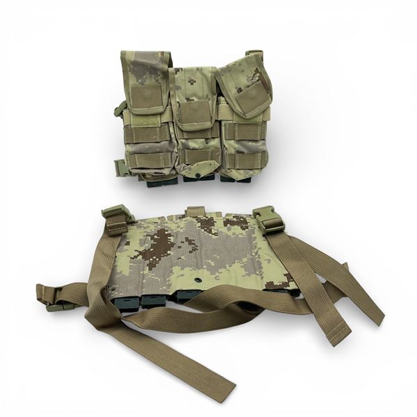 Molle Rifle Magazine Pouches, Hold 3 with Malice Clips X 2 in Desert Digi Camo