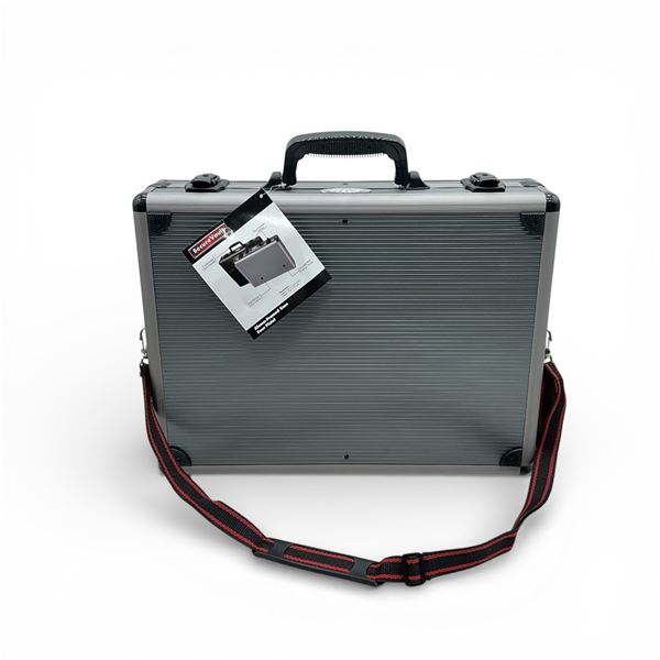 Secure Vault Aluma-Framed Four Pistol Hard Case with Strap and Foam, 18" x 13.5" x 4.25", New
