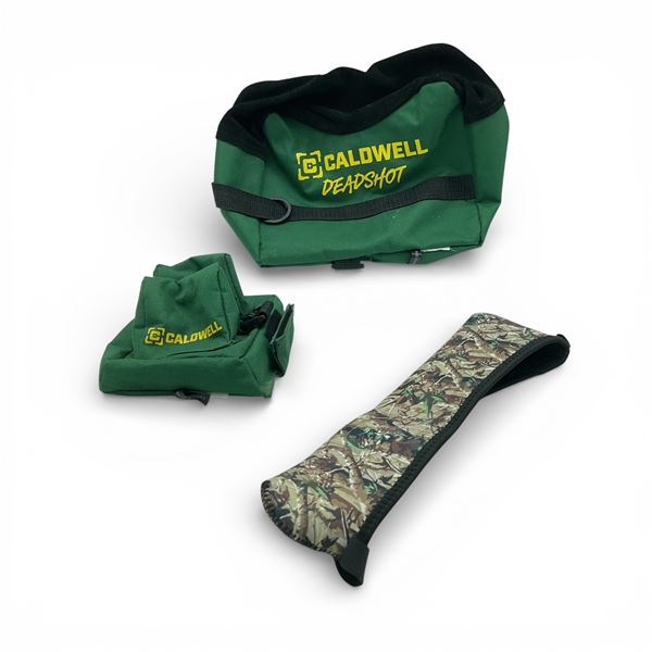Caldwell Deadshot Front & Rear Shooting Rest, Unfilled and Camo Neoprene 12" Scope Cover