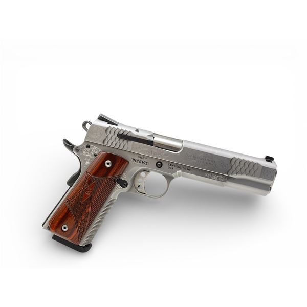 Smith & Wesson 1911 Semi Auto Pistol 100th Anniversary .45ACP 5" Barrel Stainless W/Case, Restricted