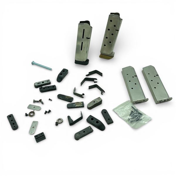Assorted Disassembled .45 Auto Magazines and Magazine Parts