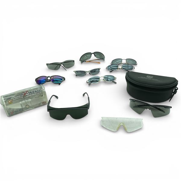 Assorted Sunglasses and Shooting Glasses and Accessories X 8 Qty