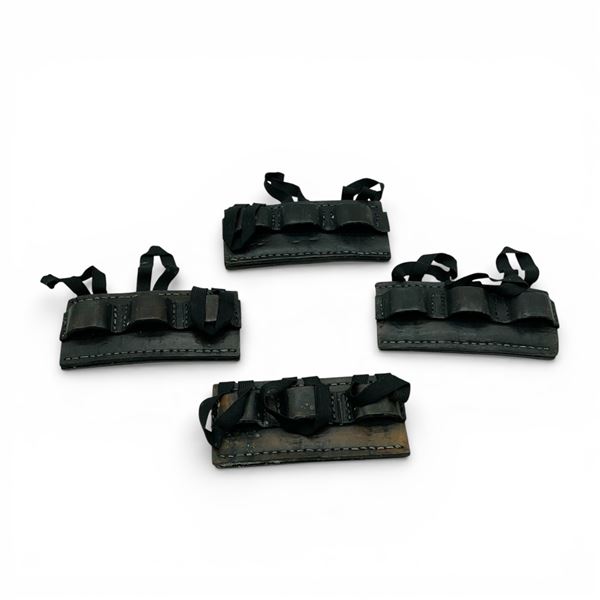 Leather Pistol Magazine Belt Holster X 4 Qty