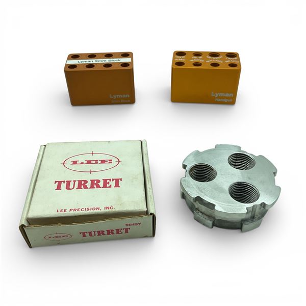 Lee Turret, Lyman 9mm Block and Lyman Handgun Block