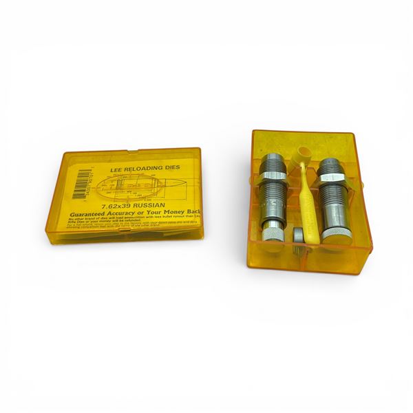 Lee 7.62x39 Russian Dies X 2 Qty, #12 Shell Holder and Powder Measure Scoop