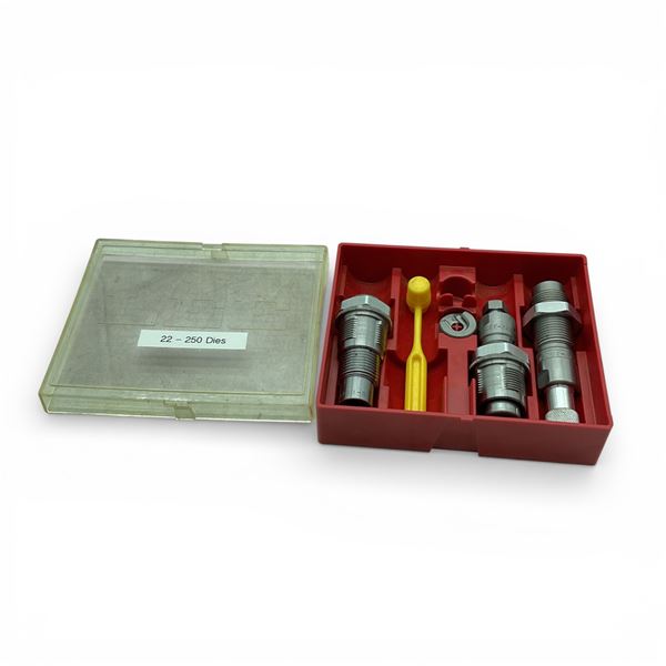 Lee 22-250 Dies X 3 Qty, #2 Shell Holder and Powder Measure Scoop
