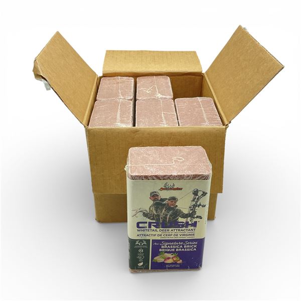 Anti-Logics Crush Whitetail Deer Attractant, Ani-Signature Series Brassica Brick, 4 lbs X 6 Qty
