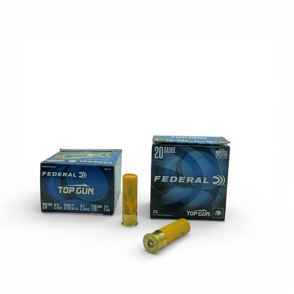 Federal Top Gun 20 Ga 2 3/4" #7.5 Ammunition, 50 Rounds