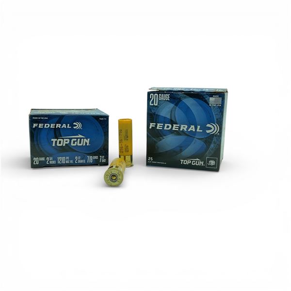 Federal Top Gun 20 Ga 2 3/4" #7.5 Ammunition, 50 Rounds